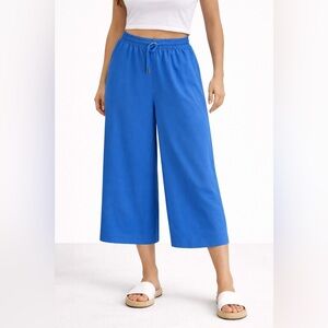 NWT Blue Cropped Track Pants